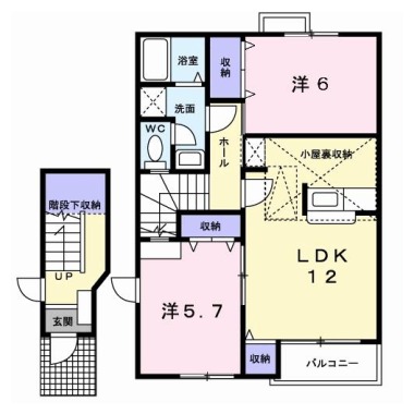 サンシェールA 201の間取り図