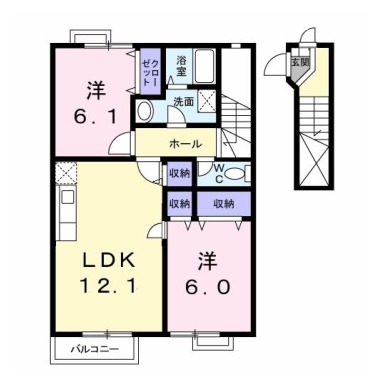 ミレニアムS II 202の間取り図