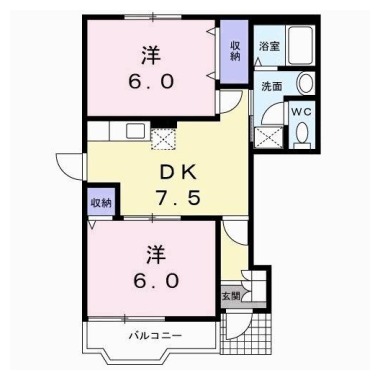 フォワージュII 101の間取り図
