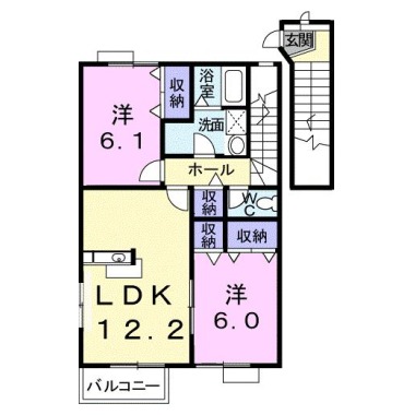 カサ モデルナ I 205の間取り図