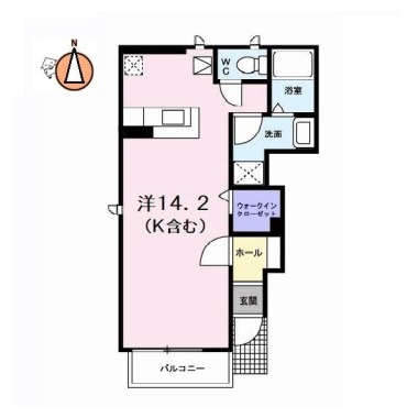 ネムス A 101の間取り図