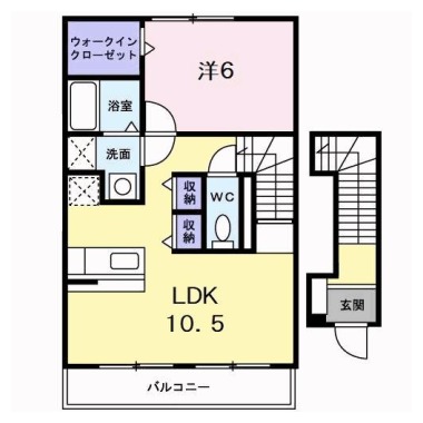 ネムス A 202の間取り図