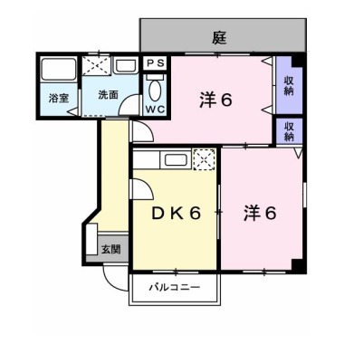 ロイヤル 上板 103の間取り図