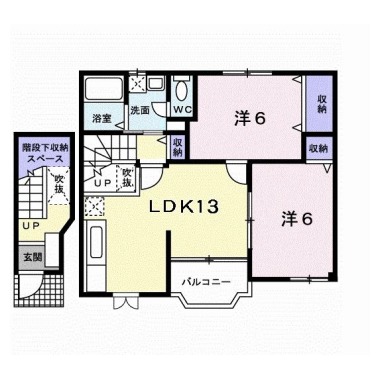 ロイヤル 上板 202の間取り図