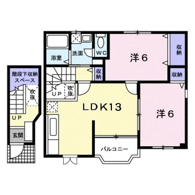 ロイヤル 上板 203の間取り図