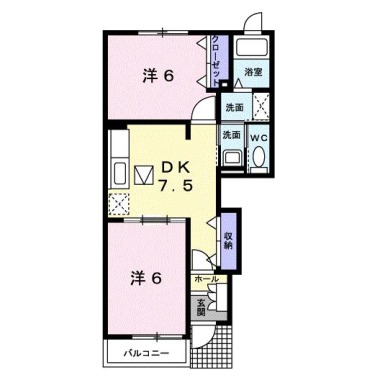 アルドーレ A 102の間取り図