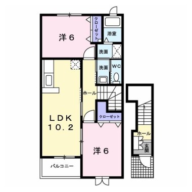 アルドーレ A 202の間取り図