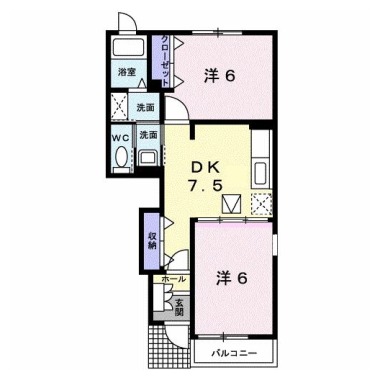 ヴィヴァーチェ 春日野 D 103の間取り図