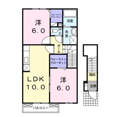 ウィッラ アルテ B 205の間取り図