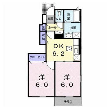 アグリーアブル レジデンス C 101の間取り図