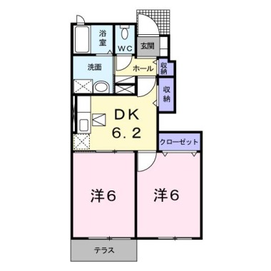アグリーアブル レジデンス C 102の間取り図