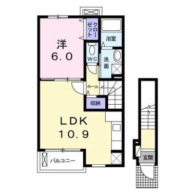 カーサ・フィオーレ 205の間取り図