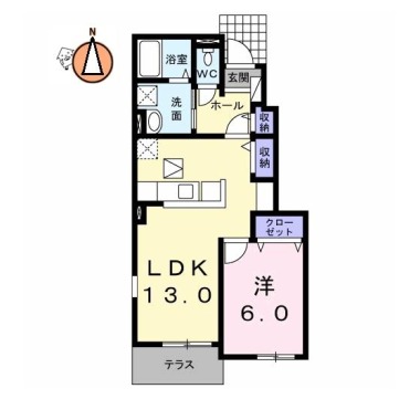 レディエンスB 105の間取り図