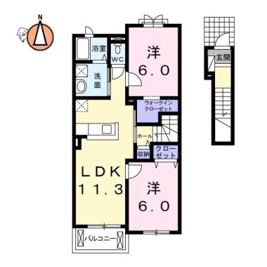 レディエンスB 203の間取り図