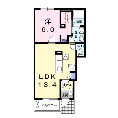 メロータウンB 103の間取り図