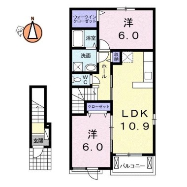 ラリュール I 202の間取り図