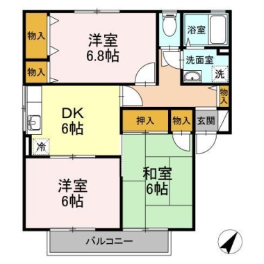 アムール A101の間取り図