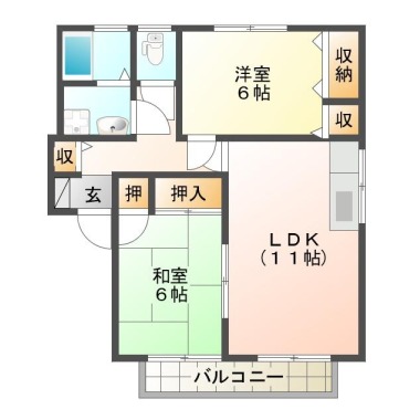 アムール B202の間取り図