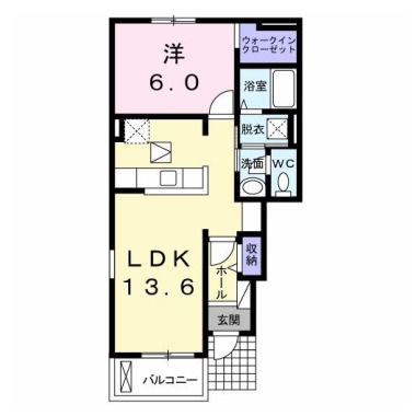 レヴェランスA 101の間取り図