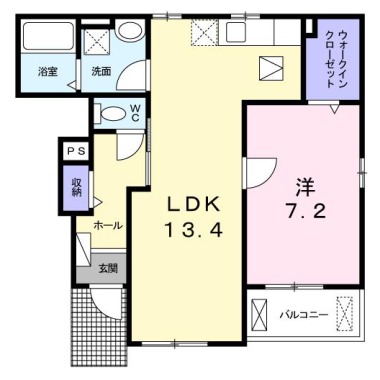 レヴェランスB 106の間取り図