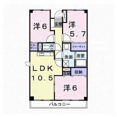 エポック鯛浜 405の間取り図