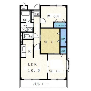 グランポート 301の間取り図