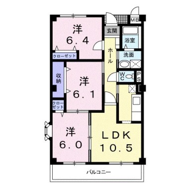 グランポート 305の間取り図