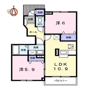 ヴェルファーレ 105の間取り図