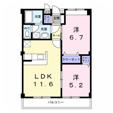 エポック西ノ須 203の間取り図