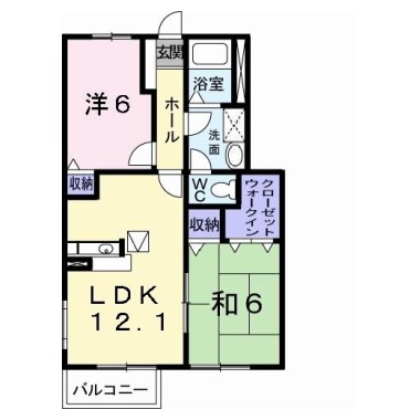 アビタシオン勝瑞I 102の間取り図