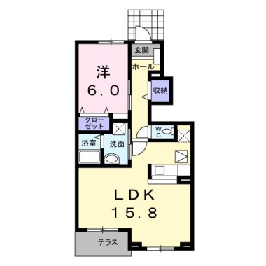 シャン・ドゥ・フルール 106の間取り図