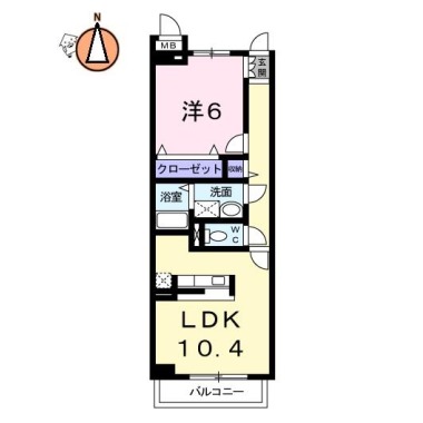 サンリット・24 107の間取り図
