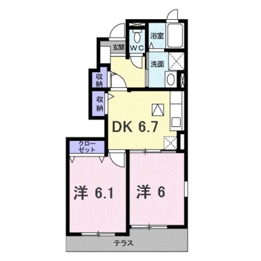 サンパティーク・パレス A 101の間取り図