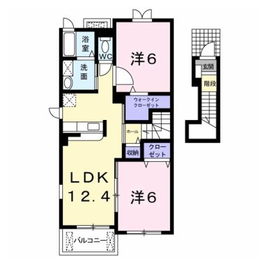 サンパティーク・パレス A 205の間取り図