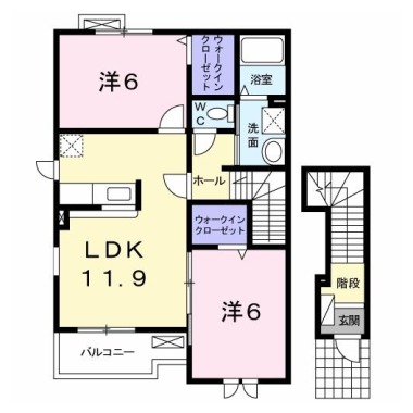 ヴェル ドゥーラ VI 201の間取り図