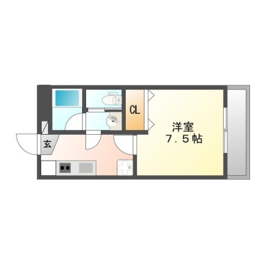 昭和町 マンション 1K 802の間取り図