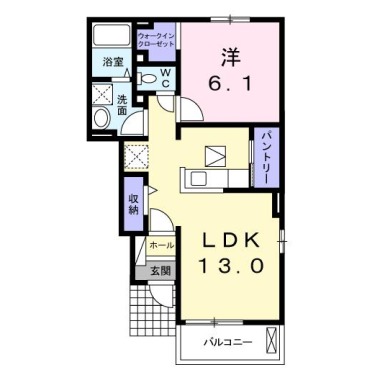 ザ ガーデンヴィラ 箸蔵 B 103の間取り図
