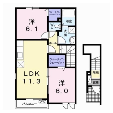 プロムナード 201の間取り図