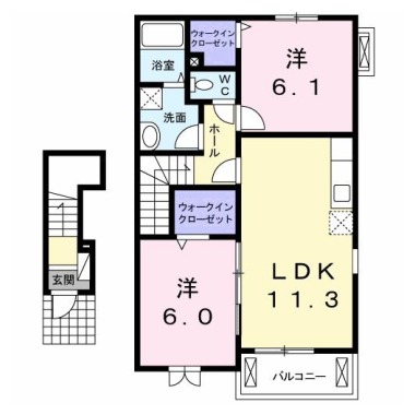 プロムナード 203の間取り図