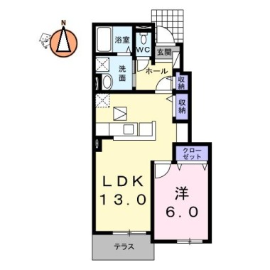 レディエンスA 103の間取り図