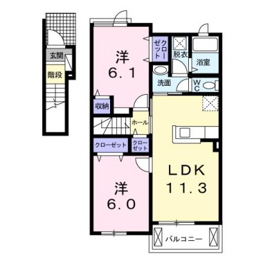 ルミエール住吉 202の間取り図