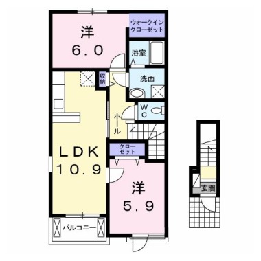 アンジェリカ・セカンド 201の間取り図