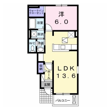 カーサ・ドマーニ 105の間取り図