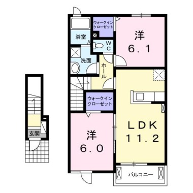 グレイスコート 2号館 203の間取り図