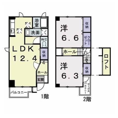 コスミオン A 101の間取り図