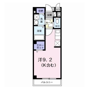 グレイスフル 202の間取り図