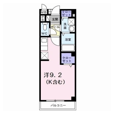 グレイスフル 206の間取り図