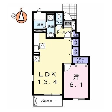 カサ・ベルデ 103の間取り図