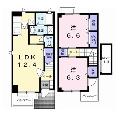 ボン・ファミーユA 101の間取り図