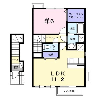 エスポワール川真田 203の間取り図